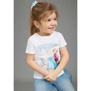 Kidsworld T-Shirt camel & azur - lila / weiß, 104/110,