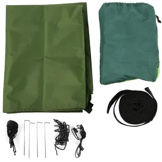 Tragbare Camping-hängematte Mit Moskitonetz Und Regenschutz Für Den Garten