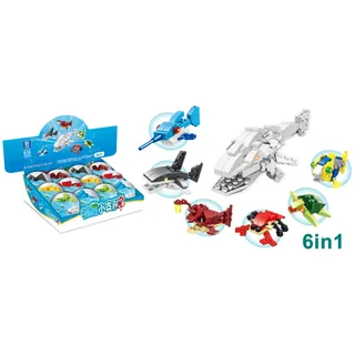 mixoutlet 12x Meerestiere Überraschungseier Bausteine Spielzeug Set Kinder Ostergeschenk
