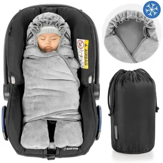 zamboo Einschlagdecke mit Füßen Winter Grau