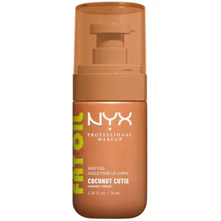 NYX PROFESSIONAL MAKEUP Körperöl FAT OIL BODY OIL COCONUT CUTIE, für strahlenden Glow am Körper, duftet nach Kokosnuss weiß