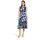Chiffonkleid Blau/Weiß 38