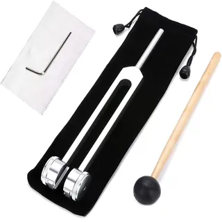 Sujurio 128 Hz Stimmgabel gewichtete bio-akustische Stimmgabel für Therapie 128Hz Akustik Slider Stimmgabel