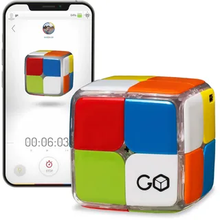 GoCube 2x2 - Der erste 2x2 verbundene Würfel, mit dem Sie Lernen können, wie Sie den Würfel lösen können! Kostenlose App-fähiges STEM-Puzzle, das für alle Altersgruppen und Fähigkeiten geeignet ist.