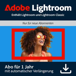 Adobe Lightroom inkl. Lightroom Classic 1 TB | Fotos bearbeiten, organisieren & teilen |Generative KI | Jahresabonnement mit automatischer Verlängerung | PC/Mac