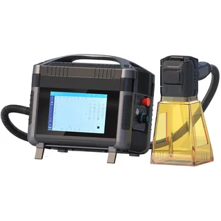 LYXC Laser-Markierungsmaschine, 30 W, Laserklasse 4, 16.310 mW, Hand-Faser-Lasergraviermaschine mit 100 x 100 mm Linse, tragbare Lasermarkierung für Kupfer, Stahl, Papier, Leder usw
