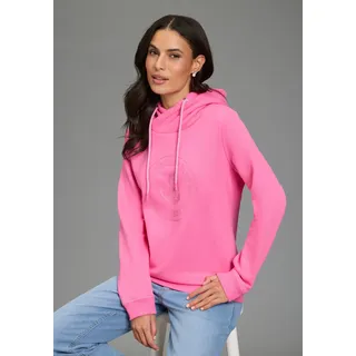 delmao Kapuzensweatshirt mit Print rosa 48/50