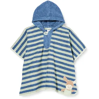 Sterntaler Baby Badeponcho mit Kapuze, Esel Emmilius, Einheitsgröße, Baumwolle, Grün/Blau