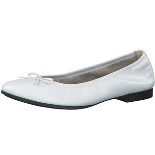 Tamaris Damen 1-1-22116-08 Ballerinas, White/Black, 37 EU - 37 EU