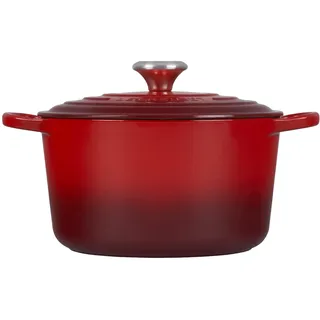 24 cm rund hoch kirschrot