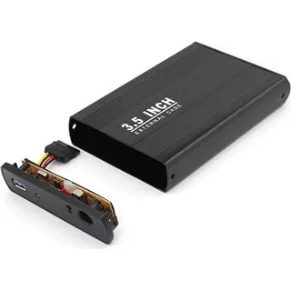 Festplattengehäuse 3,5 ZOLL EXTERN SATA HDD FESTPLATTE GEHÄUSE USB 2.0 SCHWARZ