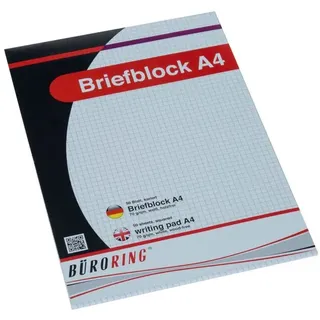 Büroring Briefblock A4/50 Blatt kariert, holzfrei, weiß,