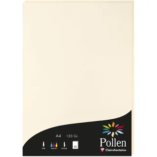Clairefontaine 4204C 50 Blatt Briefpapier Pollen, A4 120g Elfenbein