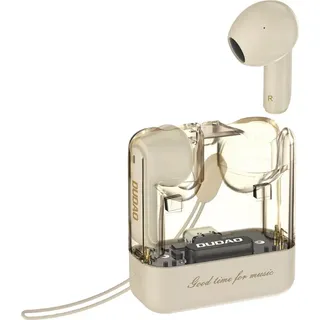 DUDAO U18Pro Bluetooth 5.3 TWS kabellose Kopfhörer – Beigev | Braun/Transparent