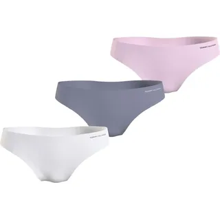 Tommy Hilfiger Damen 3P Brazilian Multipack/Unterwäsche, White/Sublunar/Light Pink, L - L