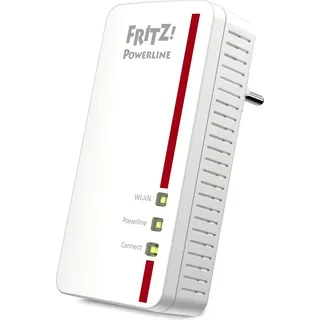 PLC-WLAN-Adapter Fritz! WLAN 1260E 866 Mbps 5 GHz Weiß Rot - Weiß