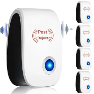 Bugshield Milben Stecker Pro 2/4 Stück, Bug Shield 2025 – Milben entfernen in 5 Sekunden, Ultraschall Gerät für Mäuse vertreiben, Moskito, Kakerlaken, Spinnen und Fliegen