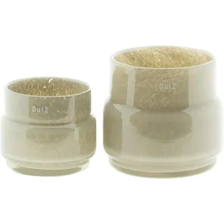 DutZ Collection DutZ Pot MAARTJE | Taupe | mundgeblasenes Glas | Vase, Windlicht, bertopf | versch. Grössen (H 14 cm D 16 cm), 1474237,1474238
