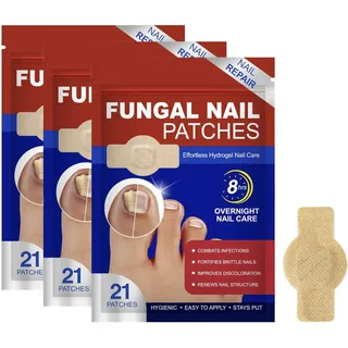 Nagelpilzpflaster 63 Stück Pilz, Nagelpilzpflaster, Zehennagel Korrektur Patch, Zehennagel Korrektur Patch für Beschädigte Nägel und das Erscheinungsbild Verfärbter Nägel