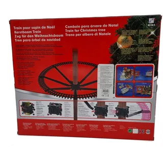 Spetebo Weihnachtszug für den Tannenbaum - 21 Teile - Deko Zug mit Sound und Licht - Fährt durch den