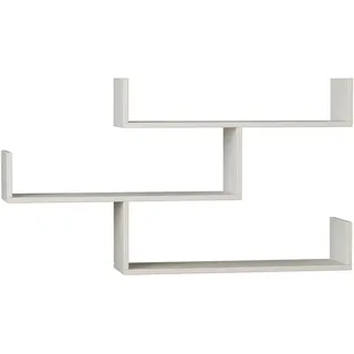 Decortie Bücherregal Wandregal 119 x 22 x 66,5 cm Weiß