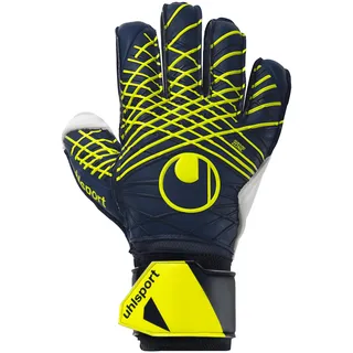 Uhlsport Prediction Soft Flex Frame Torwarthandschuhe mit Fingerschutz marine/weiß/fluo gelb 9