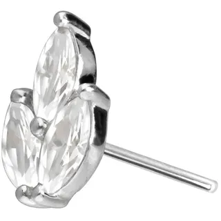 14 Karat Gold Aufsatz mit Titan Push Pin MOISSANIT-LOTUSBLÜTE