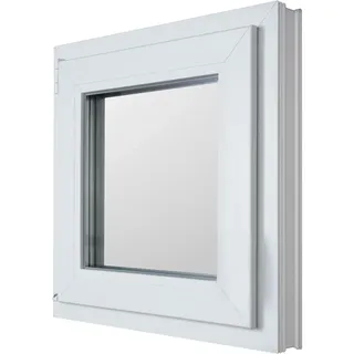 KM Meeth Kunststofffenster CL7 Weiß 100 cm x 100 DIN links Uw-Wert 0,90