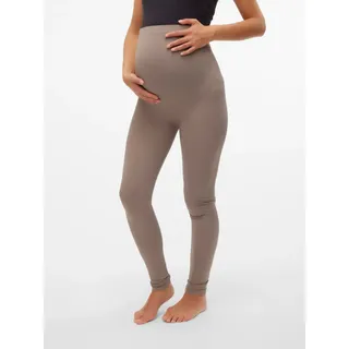 MAMA LICIOUS Mamalicious Leggings MLTIA JEANNE (1-tlg) Plain/ohne Details braun L