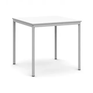 Esstisch BASIC, 80x80 cm, Gestell grau, weiße