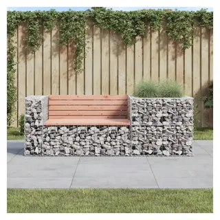 vidaXL Gartenbank mit Gabione Massivholz Douglasie