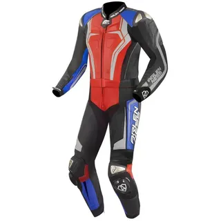 Arlen Ness Motorradkombi Race-X 2-Teiler Motorrad Lederkombi reflektierende reißverschluss blau|rot|schwarz 52