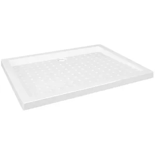 vidaXL Duschwanne Anti-Rutsch Weiß 90x70x4 cm ABS