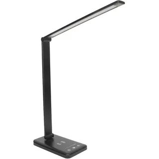 Dimmbare LED Schreibtischlampe mit kabellosem Ladegerät, Touch Control, Helle LED-Beleuchtung, Praktische Tischlampe für Büro Schlafzimmer und Lesen