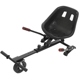 Hoverboard mit Sitz Sitzscooter verstellbarer Kartsitz für Elektroscooter, Hoverboard Sitz für 6,5-10 Zoll, Kartsitz für Elektroscooter, Kompatibel Sitz für Erwachsene und Kinder (Schwarz)
