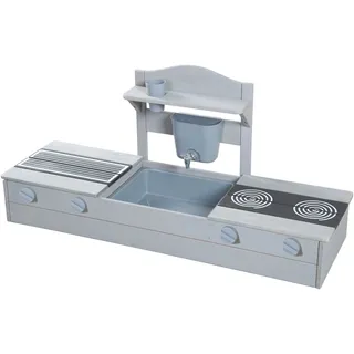 roba Sandkasten 2 in 1 mit Matschküche grau