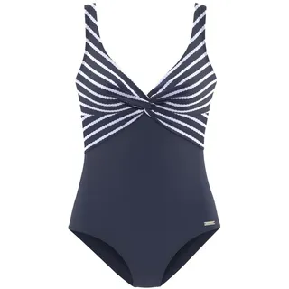 LASCANA Badeanzug Damen marine-weiß Gr.44 Cup C