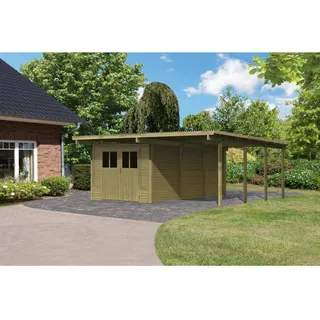 Karibu Eco Carport mit Abstellraum 3 5,09 x 5,76 m kdi