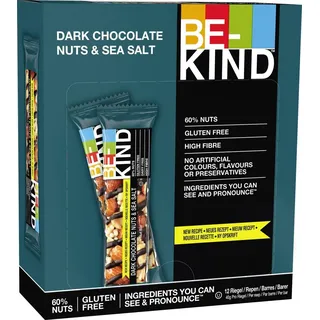 Be-Kind Dark Chocolate Nuts & Sea Salt Nussriegel 12 Riegel