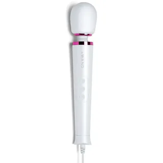 Massagestab „Powerful Petite Plug-In Vibrating Massager“ mit 6 Vibrationsmodi in 10 Intensitäten, weiß