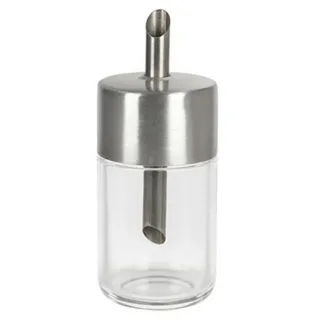 Buri 1a-Handelsagentur Edelstahl Zuckerstreuer 240ml Zuckerdosierer Zuckerspender Zuckerdose Acrylglas