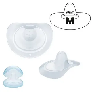 NUK BH-Stilleinlagen Stillhütchen, Gr.M 20mm Gr., aus hauchdünnem Silikon weiß Gr.M 20mm