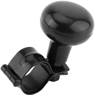 Qiilu Universal Pomo Ball Lenkrad Universal Car Heavy Duty Lenkrad Spinner Griff Ball Schwarz