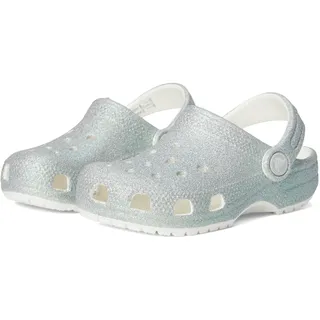 Crocs Classic Iridescent Glitter Sandalen Weiß 20