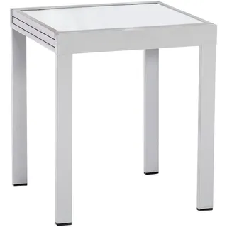 Merxx Balkonausziehtisch 130 x 65 x 75 cm silber/grau