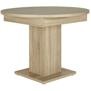 Esstisch rund 100 - 140 cm ausziehbar Sonoma Eiche - LEO
