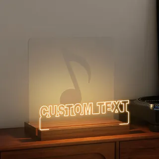 CoolGift Mart Customized Vinyl-Schallplattenständer, Light up Record Holder, hölzerne Acryl-Display mit warmen weißen Lichtern für Alben, Raumdekoration, für Vinyl-Liebhaber