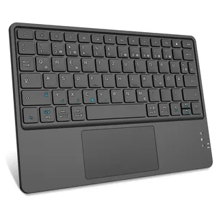 Fintie Kabellose Bluetooth Tastatur mit Touchpad für Samsung Galaxy Tab Schwarz