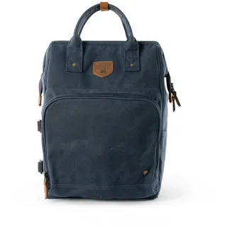 Outbacker Kühltasche Kühlrucksack aus Canvas mit Lederdetails, 17 L, isoliertes Innenfutter blau