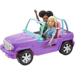 Barbie Puppenauto Strand-Jeep lila GMT46